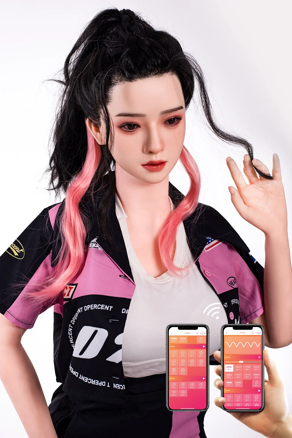 RIDMII 163cm Unique Design Muncey Plus Silicone Head App-Controlled Sex Doll TPE Body Medium Boobs Love Doll