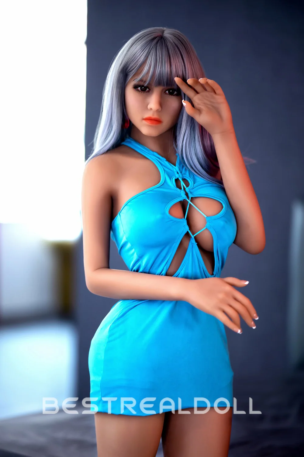 US Stock - Hebe Jelly Breasts 158cm Grey Hair Sexy Adult Love Doll Realistic TPE Sex Doll - View 5