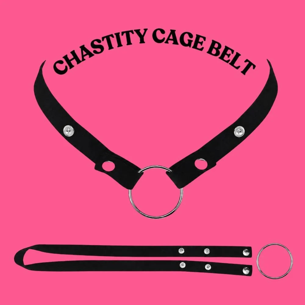 Adjustable Men's Chastity Belt Anti-Fall with Ring - View 1