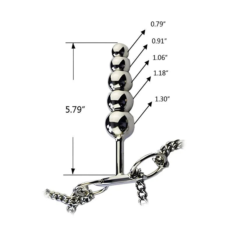 Stainless Steel Female Chastity Belt with Butt Plug alternate view
