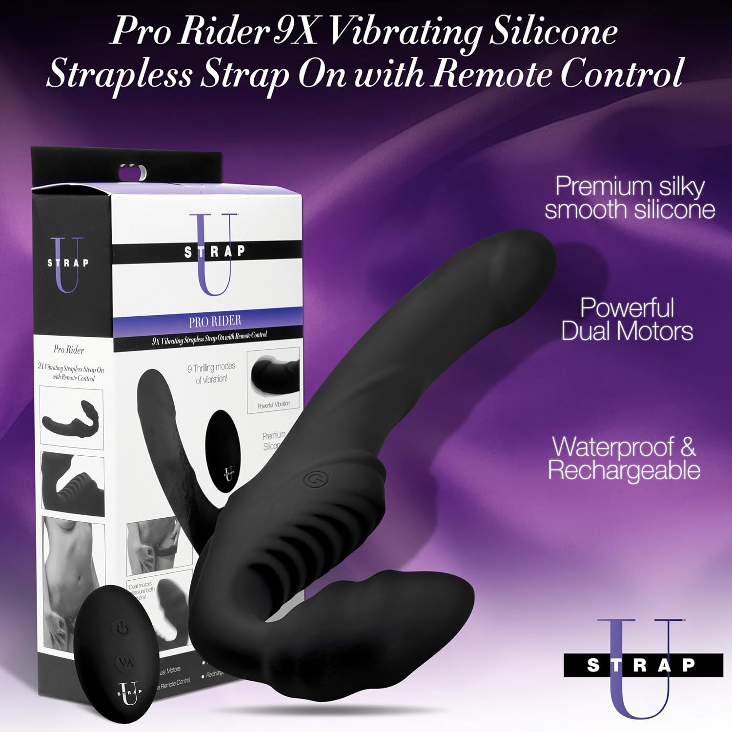 8 Realistic Curved Dildo - P-Spot & G-Spot Vibrating Stimulator, Multi-Speed Vibrations, Suction Cup Harness Compatible alternate view
