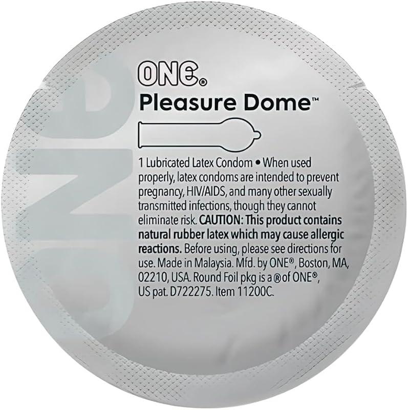 ONE Pleasure Dome Latex Condoms with Brass Pocket Case, 12 Count