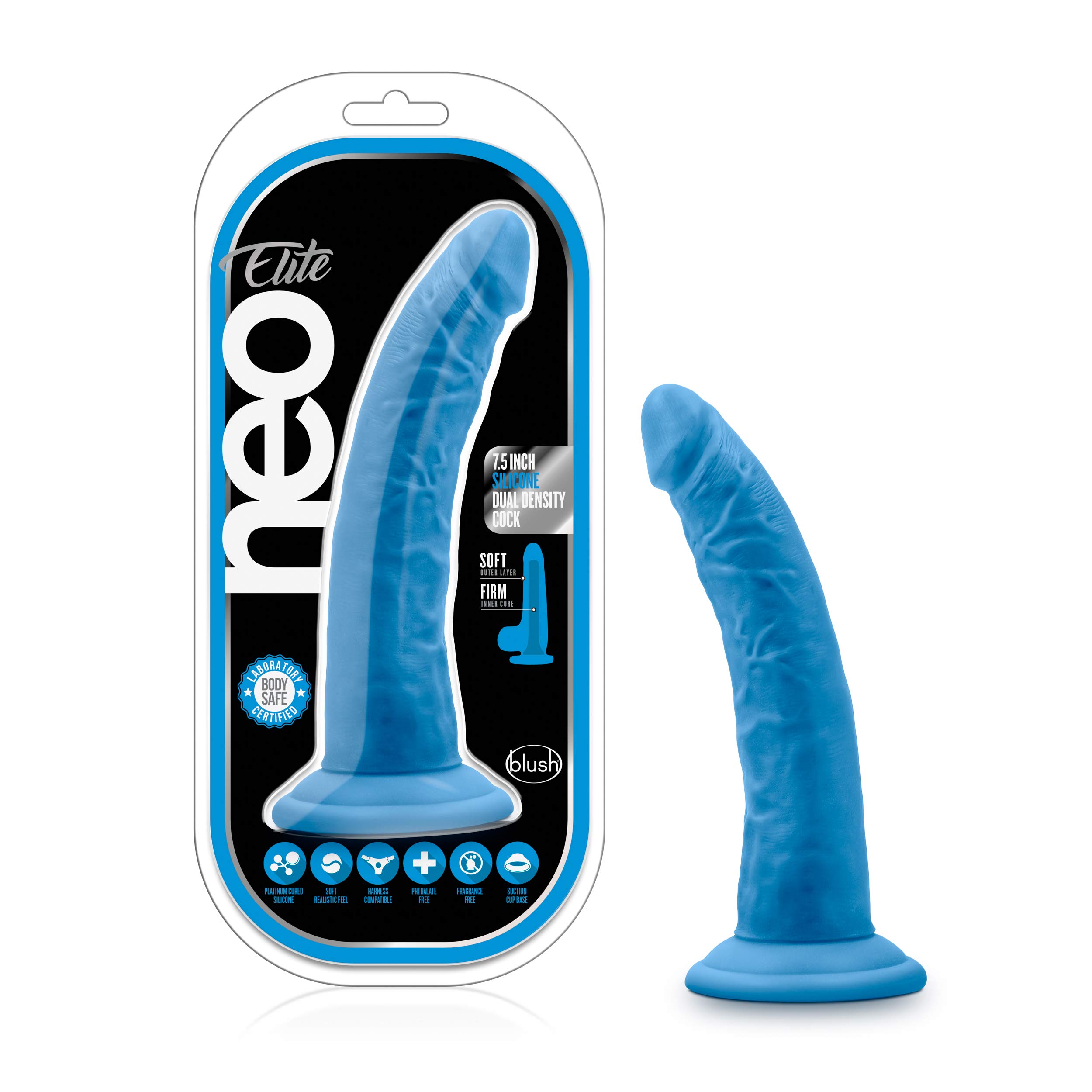 Novelties Neo Elite 7.5" Luxury Realistic Dildo 1.5" Thick Shaft Silicone Sensa