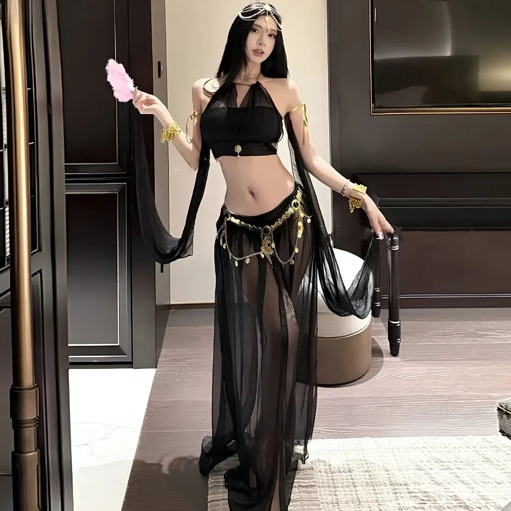 Arabian Belly Dancer Roleplay Outfit - Black alternate view