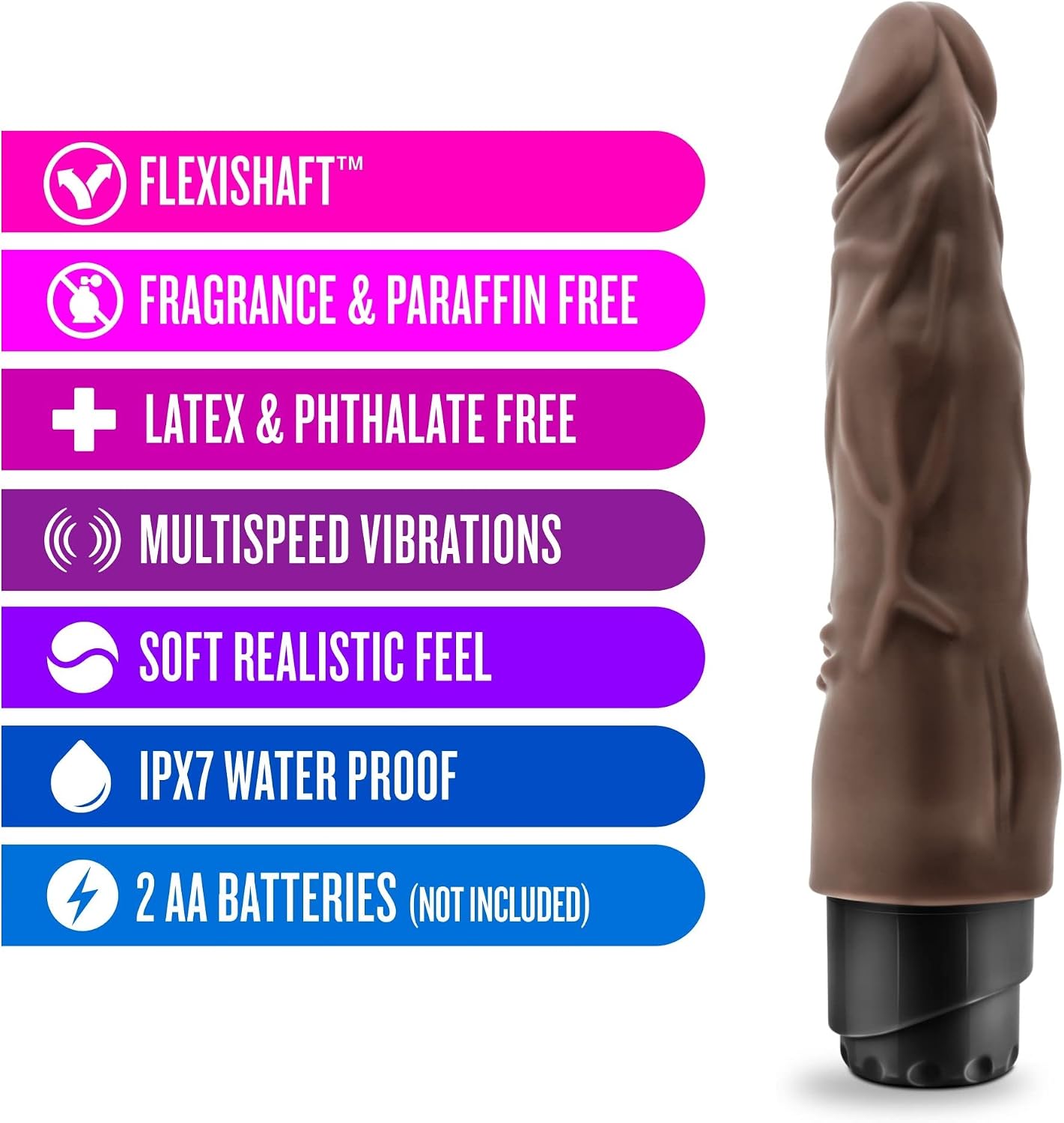 4.5 inch Vibrating G Spot Realistic Dildo for Women, Purple alternate view